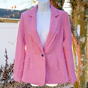 T Tahari Pink One-Button Blazer | Size 2 | Excellent Condition
